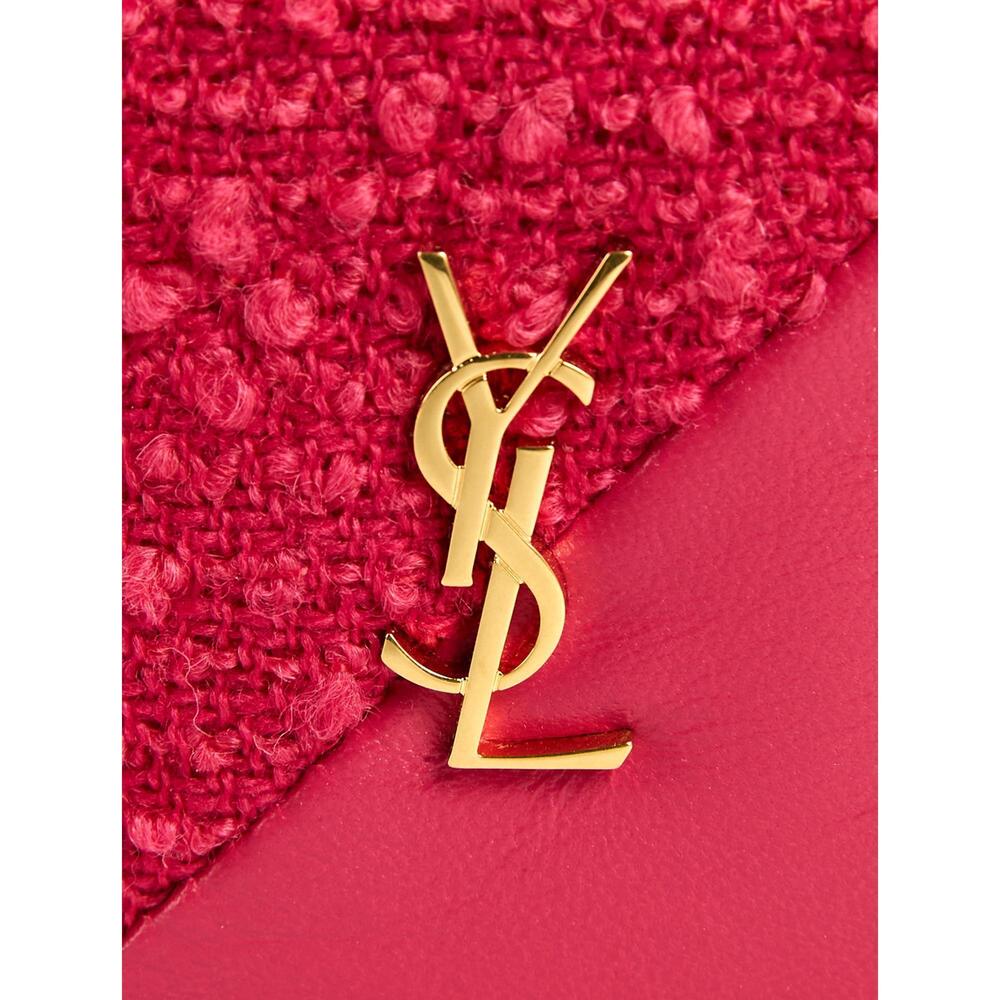 Saint Laurent Jamie YSL Keyring Cube Magenta Tweed - Picture 5 of 6